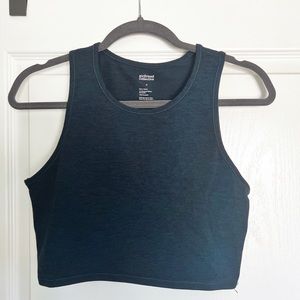 Girlfriend Collective Reset Crop Top in Midnight